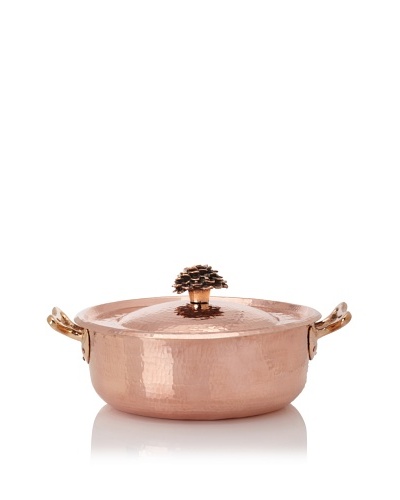 Amoretti Brothers 10.5-Quart Hand-Hammered Copper Sauté Pan