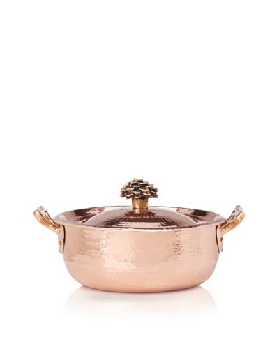 Amoretti Brothers 5.5-Quart Hand-Hammered Copper Sauté Pan