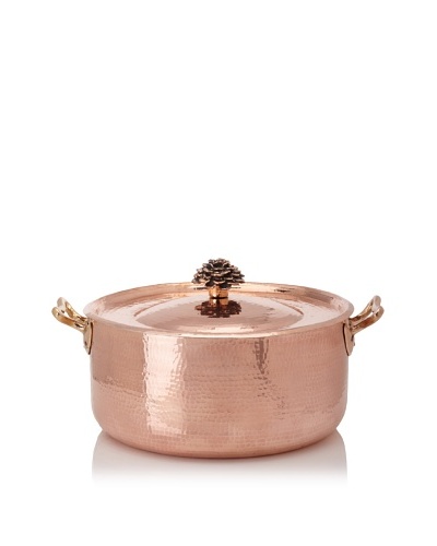 Amoretti Brothers 11.5-Quart Hand-Hammered Copper Saucepan