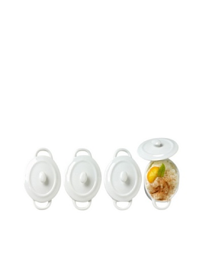 Home Essentials 3 Oval Mini Bakers, White