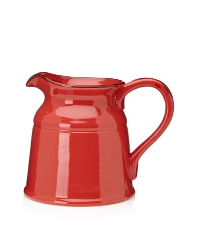 Home Essentials Ceramic Pitcher, Red, Large