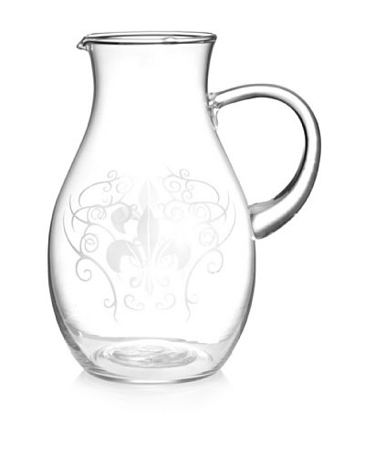 Home Essentials Etched Fleur-de-Lis Pitcher