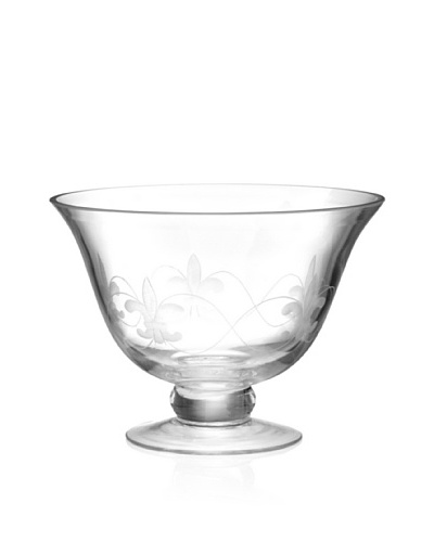 Home Essentials Fleur-de-Lis Footed Bowl