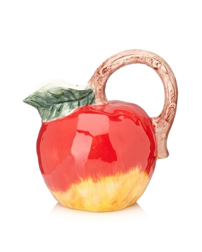 Home Essentials 9″ Apple Pitcher, Red