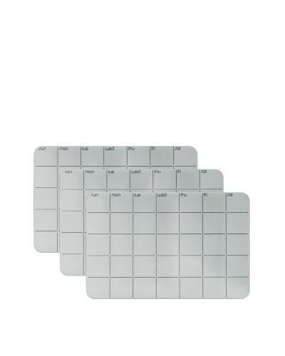 Three by Three Stick It! Monthly Planners, White (Set of 3)