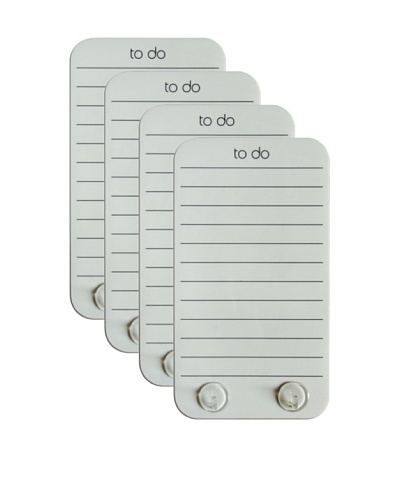 Three by Three Set of 4 Stick It! To-Do Boards, White