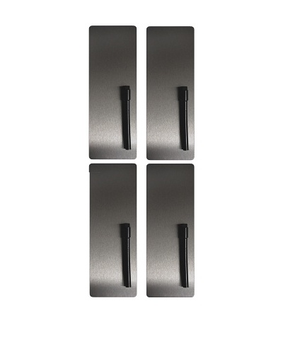 Three by Three Set of 4 Dry Erase Stainless Steel Magnet Boards