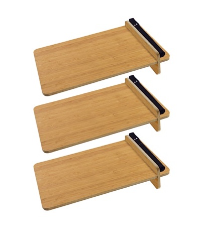 Three by Three Set of 3 To-Do Desktop Dry Erase Boards, Bamboo