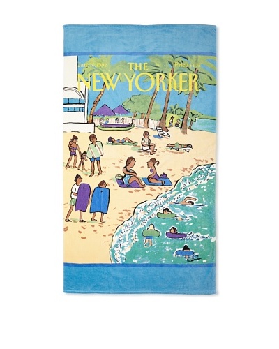 The New Yorker Beach Scene Beach Towel