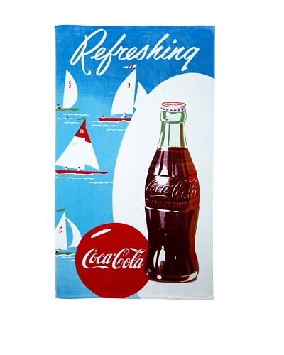 Coke Sailboat Beach Towel