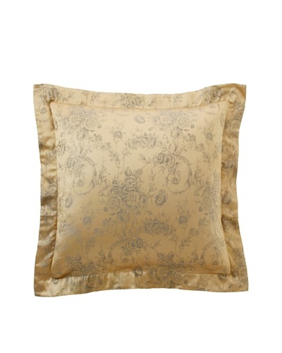 Home Treasures Victoria Floral Sham, Gold/Blue, Euro