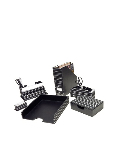 Homessence Park Avenue Desktop Set, Black/White