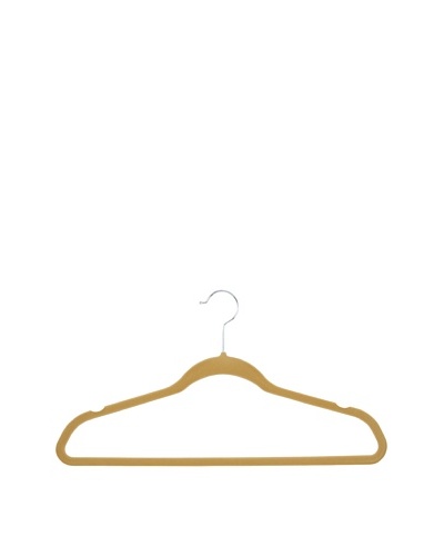 Honey-Can-Do Thin Non-Slip Velvet Hangers, 50-Pack [Tan]