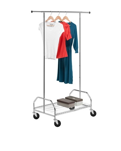 Honey-Can-Do Bottom Shelf Expandable Chrome Garment Rack