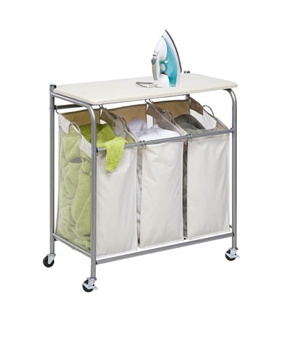 Honey-Can-Do Rolling Ironing and Sorter Combo Laundry Center