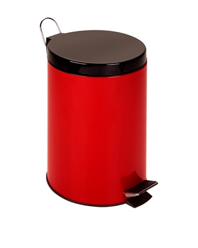 Honey-Can-Do 12L Step Trash Can, Red