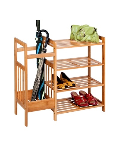 Honey-Can-Do 4-Tier Bamboo Entryway Organizer