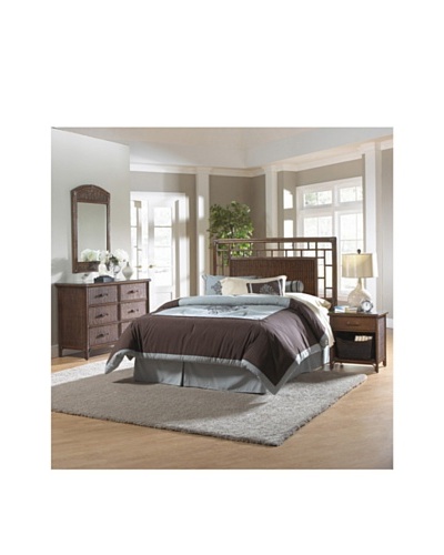 Hospitality Rattan Padre Island 4-Piece Open Square Bedroom Set