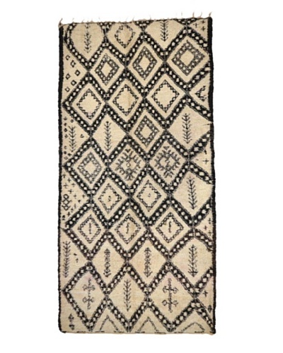 Hotel Marrakeche One of a Kind Hand Knotted Moroccan Rug, Natural, 6′ x 12′ 8″