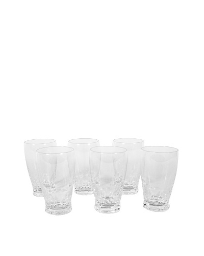 Vintage Set of 6 St. Lambert Crystal Water Glasses, Clear