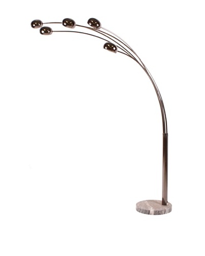 5-Arm Mushroom Lamp, Silver/Grey