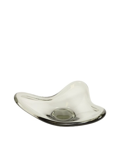 Holmegaard Glass Dish, Smokey Grey