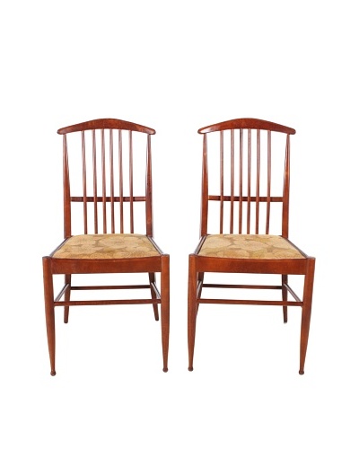 Pair of Scandinavian Rosewood Chairs, Brown/Beige