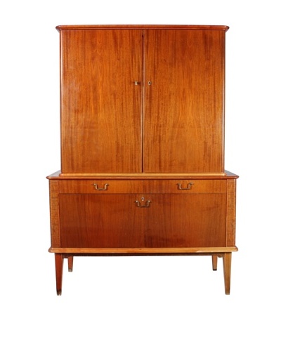 Scandinavian Teak Armoire, Brown