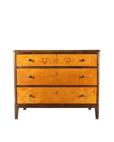 Walnut Chest of Drawers, Brown/Blonde