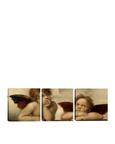 iCanvasArt Raphael: The Two Angels Panoramic Giclée Triptych