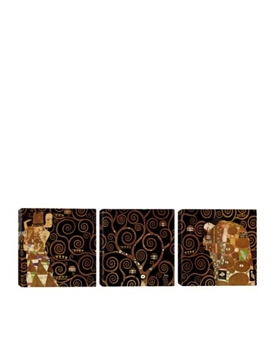 iCanvasArt Gustav Klimt: The Tree of Life II Panoramic Giclée Triptych