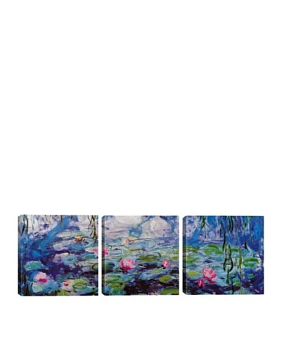 iCanvasArt Claude Monet: Nympheas Panoramic Giclée Triptych