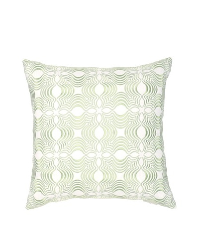 Image By Charlie Dynasty Decorative Pillow, White/Seamist Green, 18 x 18