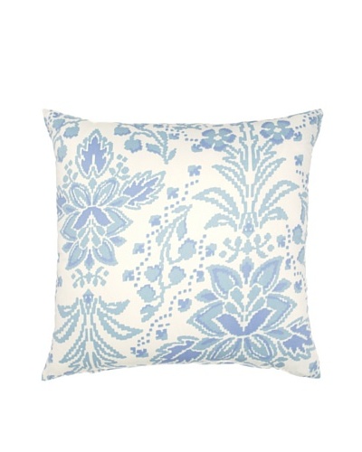 Image by Charlie Azure Decorative Pillow, White/Multi Blues, 20″ x 20″