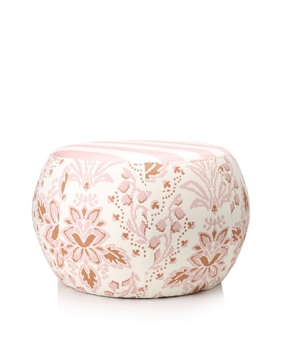 Image By Charlie Taupe Ottoman, Peachskin/Off-White