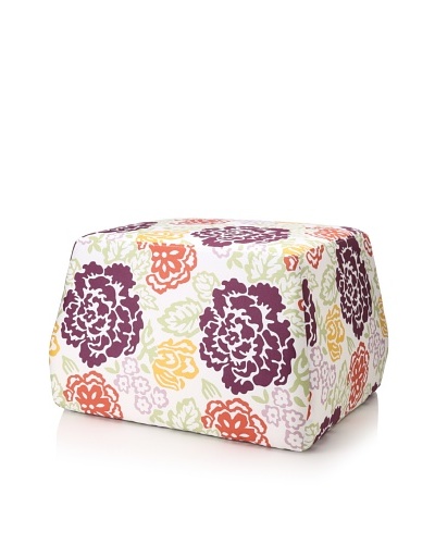 Image By Charlie Summertime Ottoman, White/Multi