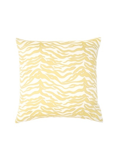 Image by Charlie Kenya Zebra Decorative Pillow, Spectra Yellow/Off-White, 20″ x 20″