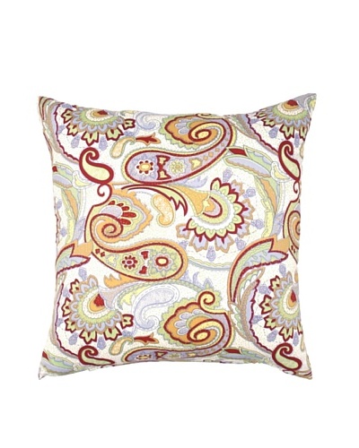 Image by Charlie Dynasty Decorative Pillow, White/Multi, 20″ x 20″