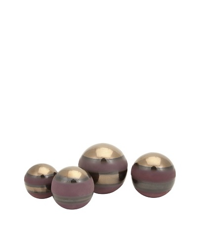 Set of 4 Midnight Purple Spheres