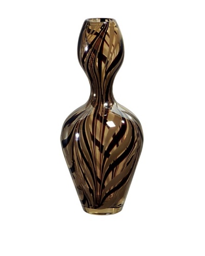 Small Brown Swirl Vase