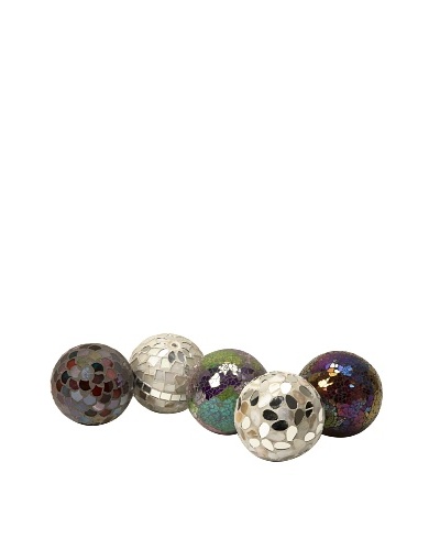 Set of 5 Abbot Mosaic Deco Balls