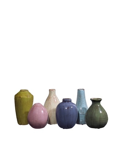 Set of 6 Assorted Mini Tuscany Vases