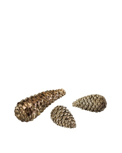 Set of 3 Taran Pinecone Décor