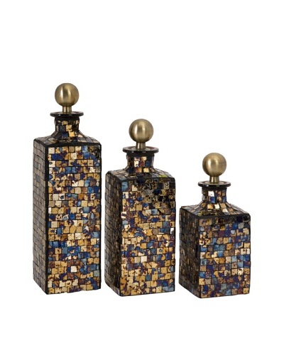 Set of 3 Moulin Mosaic Bottles