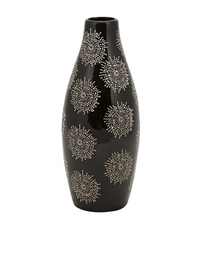 Essentials Small Starburst Vase, Black