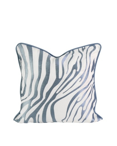 Bahari Embroidered Pillow, Light Blue