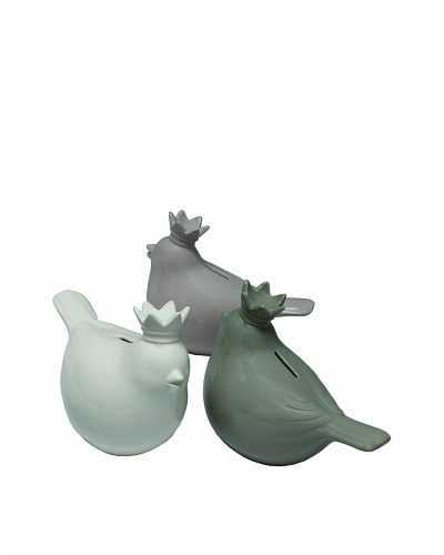 The Import Collection Set of 3 Assorted Ceramic Bird Banks