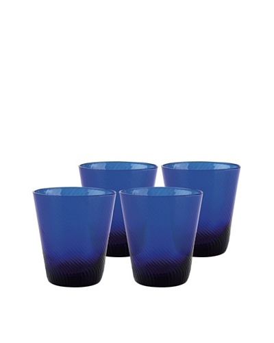 Roma Rocks Glass, Cobalt, Set of 4