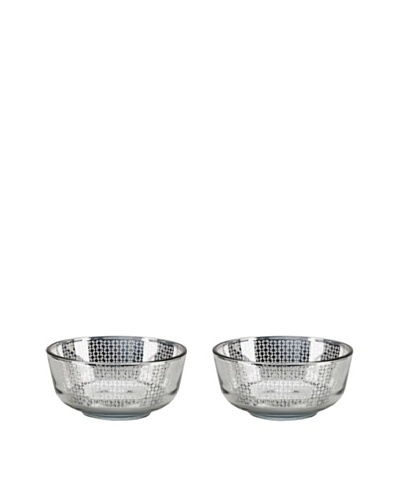 Impulse! Set of 2 Arabesque Bowls, Silver