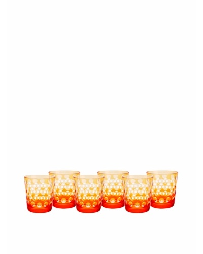 Impulse! Set of 6 Melrose Rocks Glasses, Orange